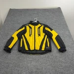 Hjc Jacket Mens Yellow Nylon Storm Padded Racing Biker Moto Style. Fixed Price $49.99.