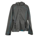 Divas Snow Gear Womens Fleece Hooded Jacket Zip Up Gray/multi Sz Medium Pockets. Fixed Price $19.99.
