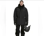 Ski Doo Kanuk Jacket Mens Large Black Insulated Waterproof Snowmobile. Fixed Price $180.00.