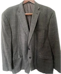 Ralph Lauren Men's Gray Sharkskin Plaid Silk Wool Blend Blazer Jacket 54L. Fixed Price $29.99.