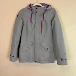 Klim Women's Aria Jacket Grey Snowmobile Winter With Hood Size Xs. Fixed Price $200.00.
