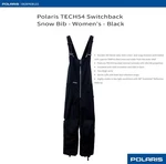 Polaris Women's Switchback TECH54 Waterproof Snowmobile Bib Overalls, Black- Xl. Fixed Price $179.99.