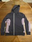 Polaris Womans Hooded Cotton/spandex Black Gray Full Zip Jacket Size. Fixed Price $54.95.
