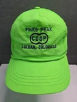 Pikes Peak Coop Hat Lime Green Nylon Rope Snapback Calhan Colorado Frame Cap. Fixed Price $16.76.