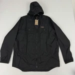 Patagonia Steel Forge Windbreaker Jacket Men's Black Grid Hooded Coat. Fixed Price $168.88.