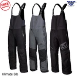 Klimate Snowmobile Bib Black / Asphalt Insulated Gore-tex Waterproof Trail. Fixed Price $319.99.