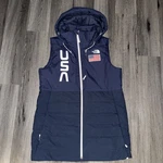 The North Face Usa 2018 Free Ski Vest Blue Long Puffer W/ Hood Women's Sz Medium. Fixed Price $59.92.