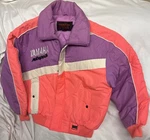 Vintage 80S Yamaha Motorsports Snowmobile Jacket Neon Pink Purple Mens Size. Fixed Price $99.99.