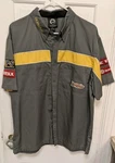 Brp Ski-doo Team Racing Shirt Mens Gray Button Logos Rotax Xps Crew. Fixed Price $18.00.