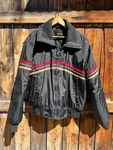 Vintage Medium Md Yamaha Maxim Wear Motorcycle Jacket Black Red Striped 7073. Fixed Price $90.00.