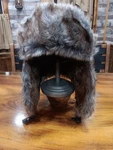 Trapper Hat By Ozark Trail, Mens One Size Charcoal Plaid With Faux Fur Trim. Fixed Price $12.00.
