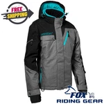 Open Box Castle Powder Jacket Heather Black/turq Womens X-small 71-3721. Fixed Price $289.99.