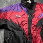 Vintage Hjc Racing Snowmobile Jacket Men Large Black Red Purple Insulated. Fixed Price $70.40.