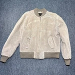 Vintage Porsha By Winer Mens Tan Suede Pig Leather Bomber Jacket Size 42 67541. Fixed Price $50.00.